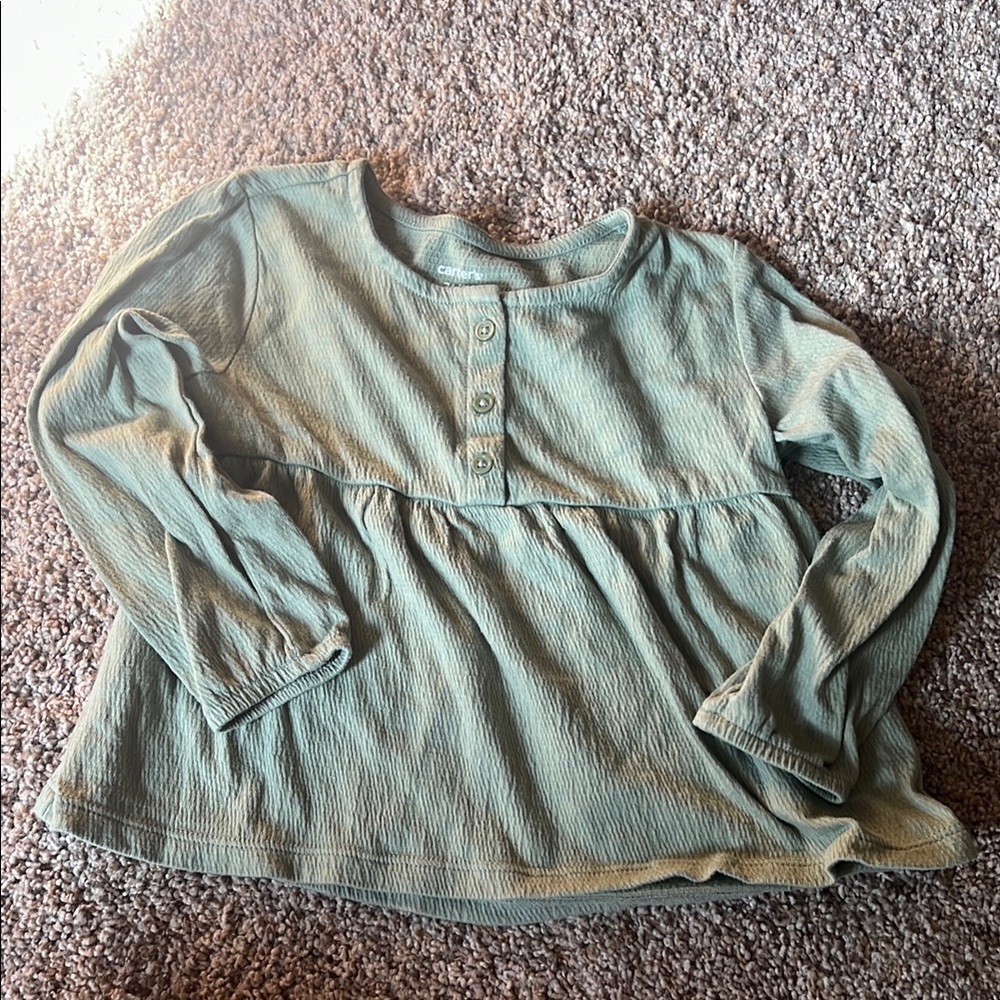 Cat & Jack Sage Green Long Sleeve Kids Tee